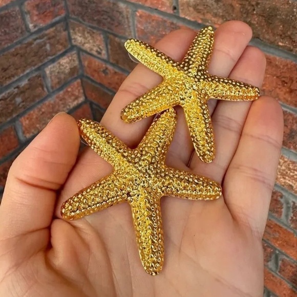 Zara Star Gold Starfish Earrings&Necklace Set - Picture 1 of 3